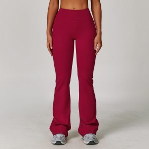 Yoga Pilates Flare Leggings Breathable buttery soft quick drying V shape high waist butt lift