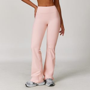 Yoga Pilates Flare Leggings Breathable buttery soft quick drying V shape high waist butt lift